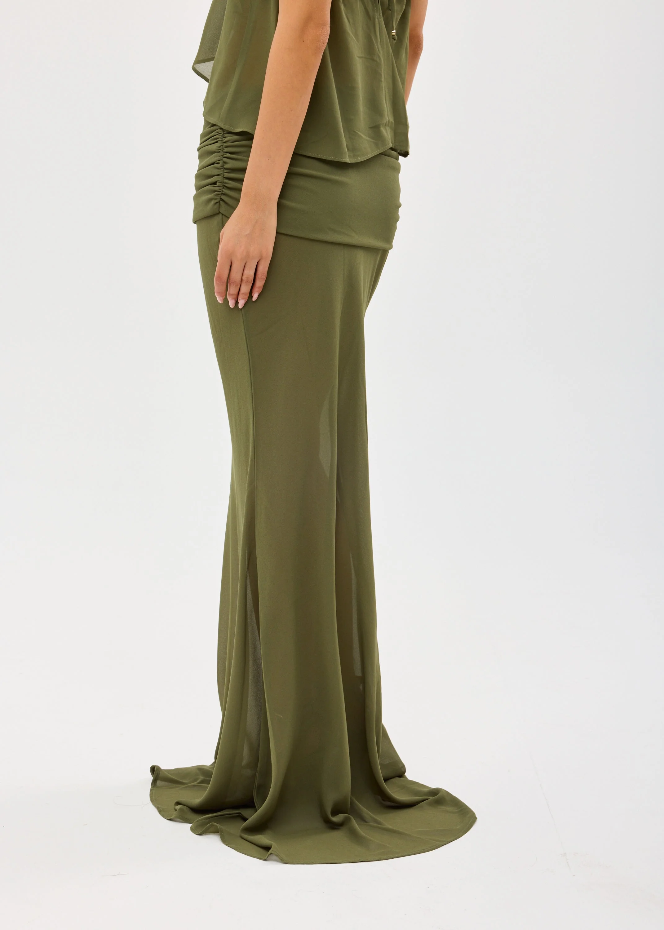ADELINA OLIVE PERIDOT - MAXI SKIRT - Image 5